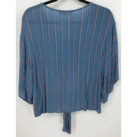 Cookies Clothing Top Small Blue Stripe Women New - Picture 3 of 9